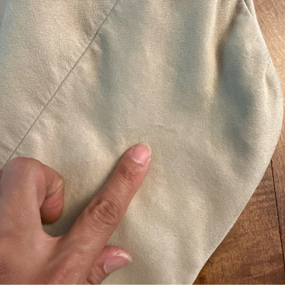 Alice + Olivia Cream Open Front Goat Leather Harvey Suede Crop Jacket XS - Picture 7 of 9